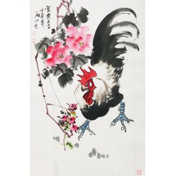 周小雨国画花鸟富贵大吉字画之家