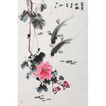 周小雨国画花鸟富贵有余字画之家