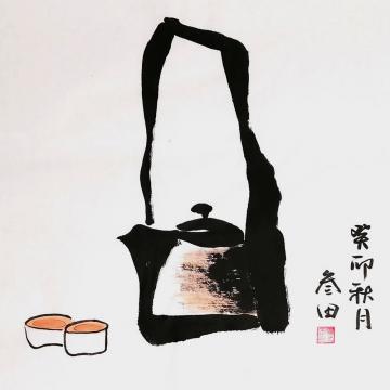 鲁三田国画花鸟禅茶一壶字画之家