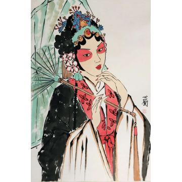 周心兰国画人物戏曲人物字画之家