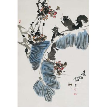 周小雨国画花鸟佳果字画之家