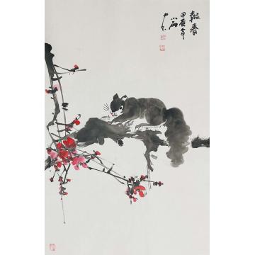 周小雨国画花鸟报春字画之家