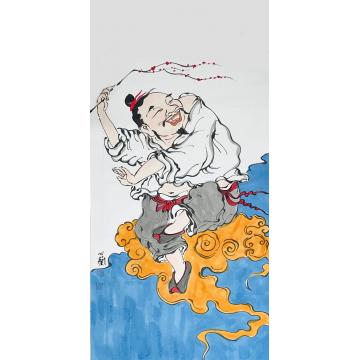 周心兰国画人物逍遥乐字画之家