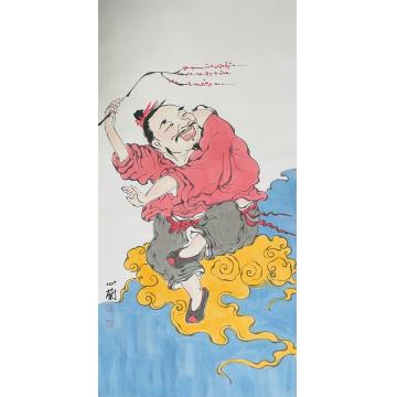 周心兰国画人物逍遥乐字画之家