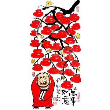 张海波国画花鸟万事如意字画之家