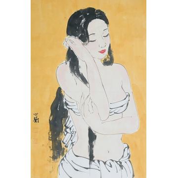 周心兰国画人物美人图字画之家