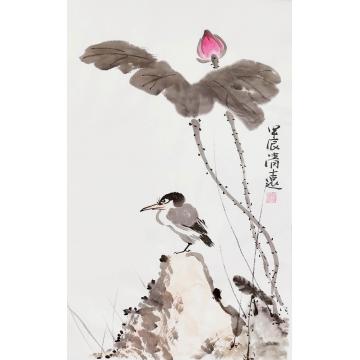 贺清远国画花鸟满堂和气字画之家