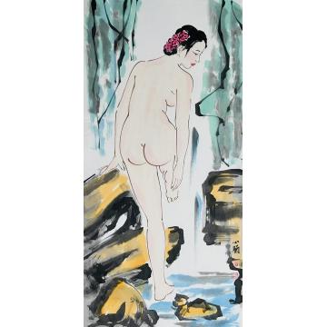 周心兰国画人物美人图字画之家
