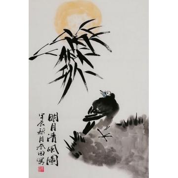 溥儒钟馗镜心设色纸本款识：西山逸士溥儒画并题钤印：旧王孙、心