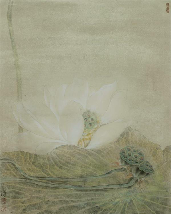 工笔没骨花鸟画家李清华_字画之家