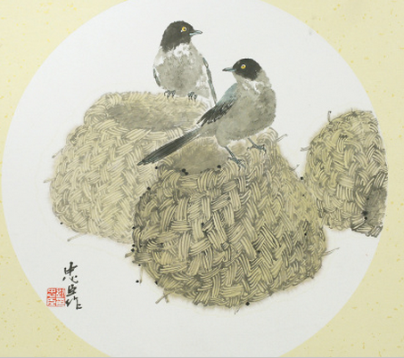 刘忠臣花鸟画:虚实对比 顾盼呼应