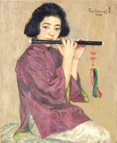 方君璧《吹笛女》